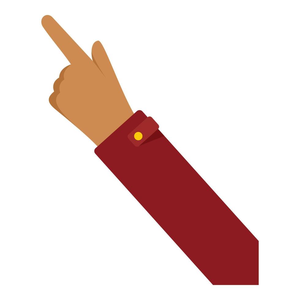 Hand finger icon, flat style vector