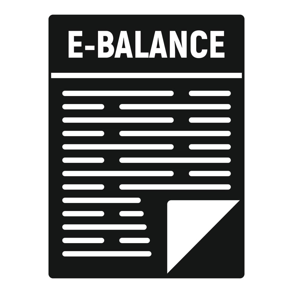 Internet money balance icon, simple style vector