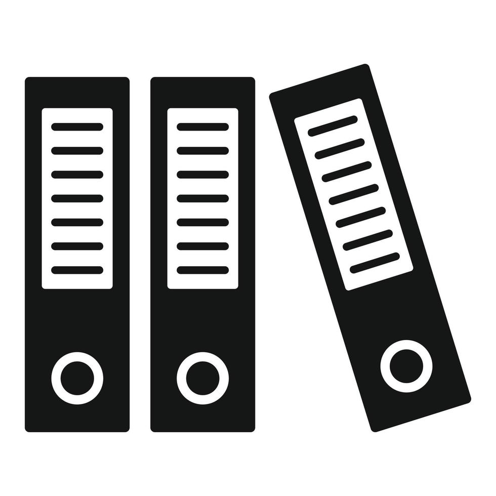 Archive folder icon, simple style vector