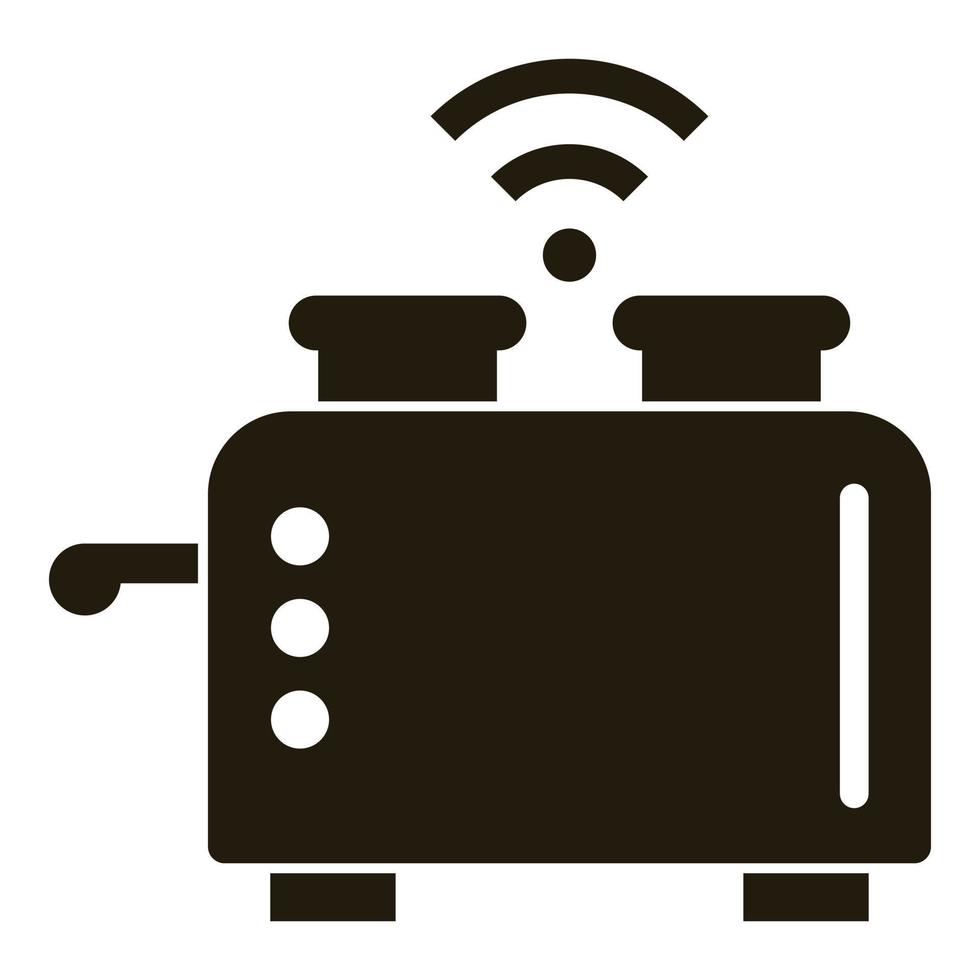 Smart toaster icon, simple style vector