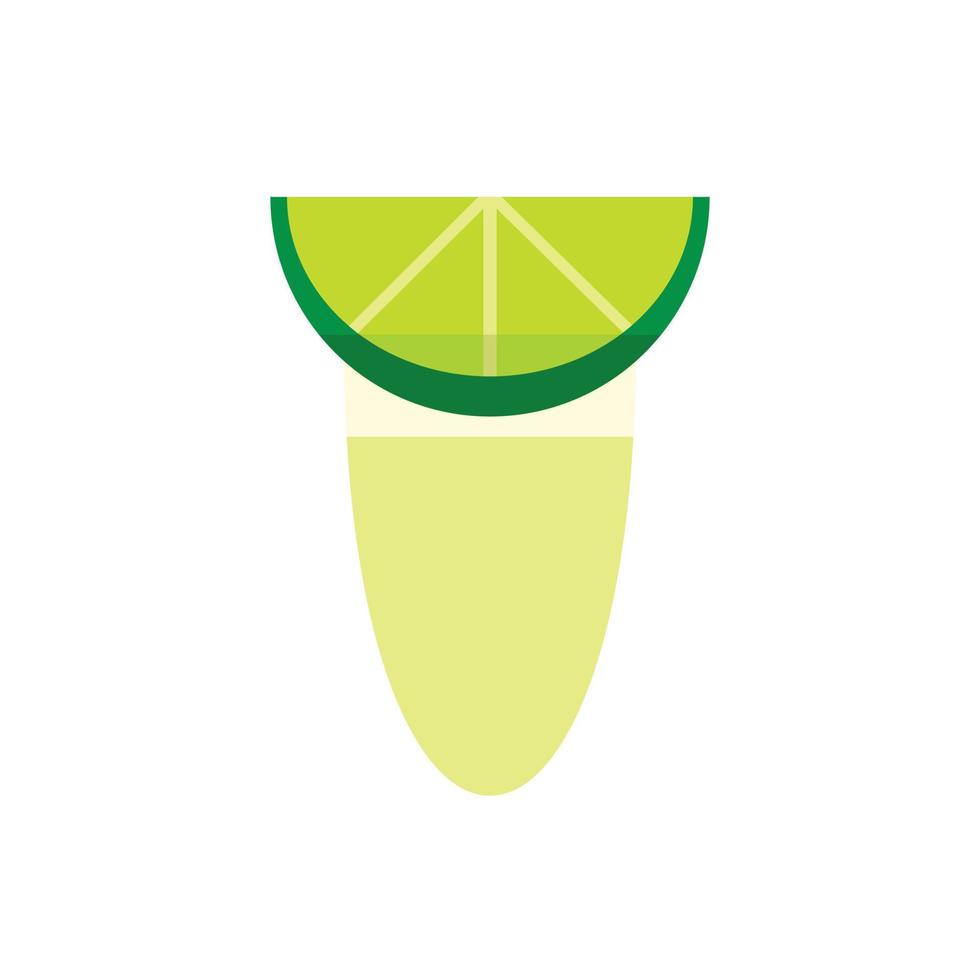 icono de vaso de tequila, estilo plano vector