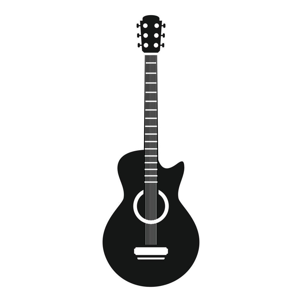 icono de guitarra, estilo simple vector