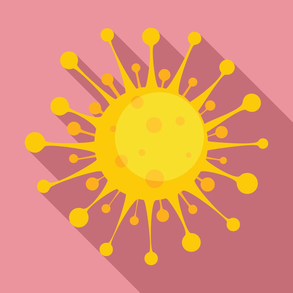 Probiotic virus icon, flat style vector