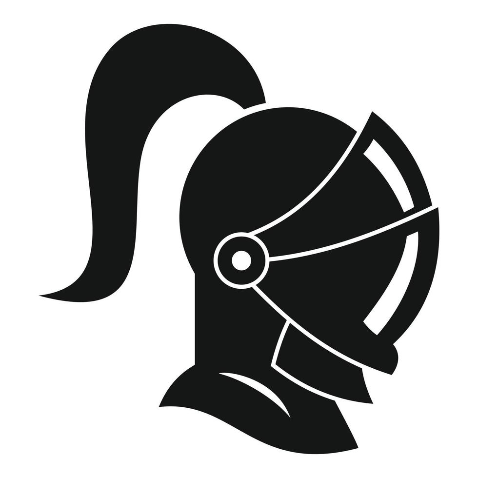 Knight avatar icon, simple style vector