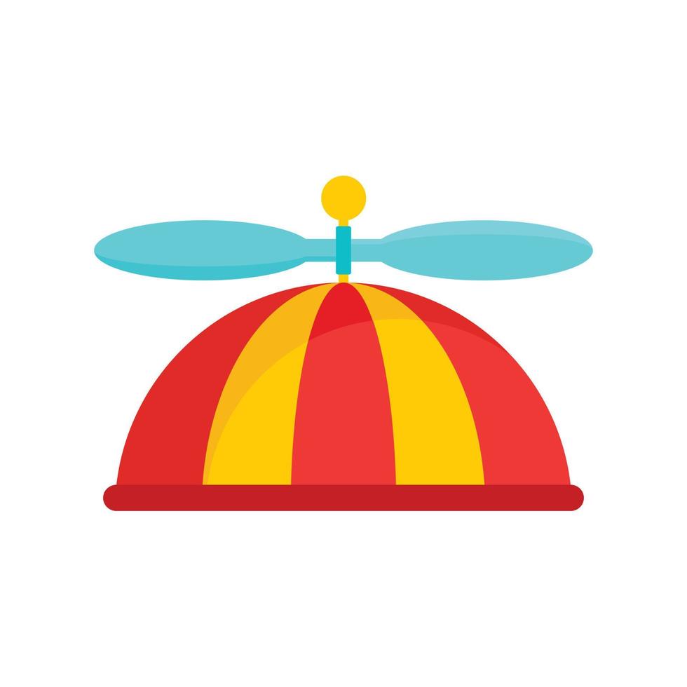 icono de gorra de niño divertido, estilo plano vector