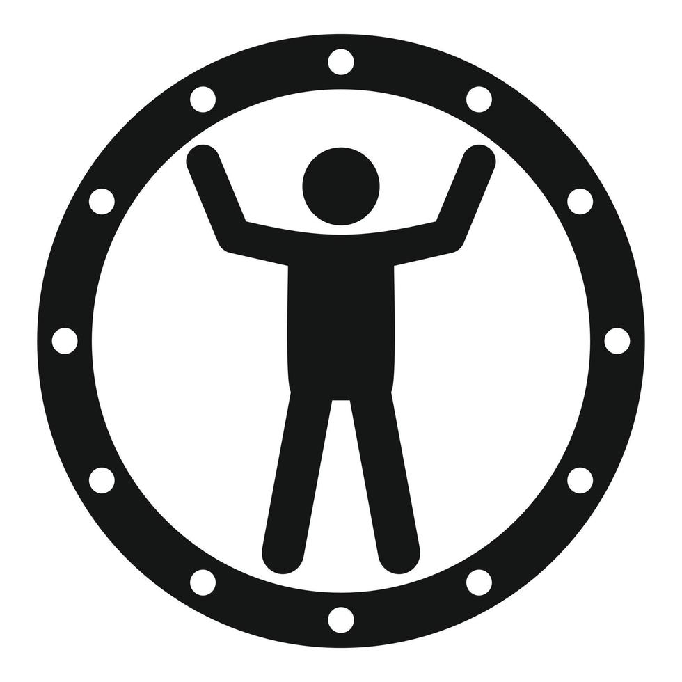 Funny zorb icon, simple style vector