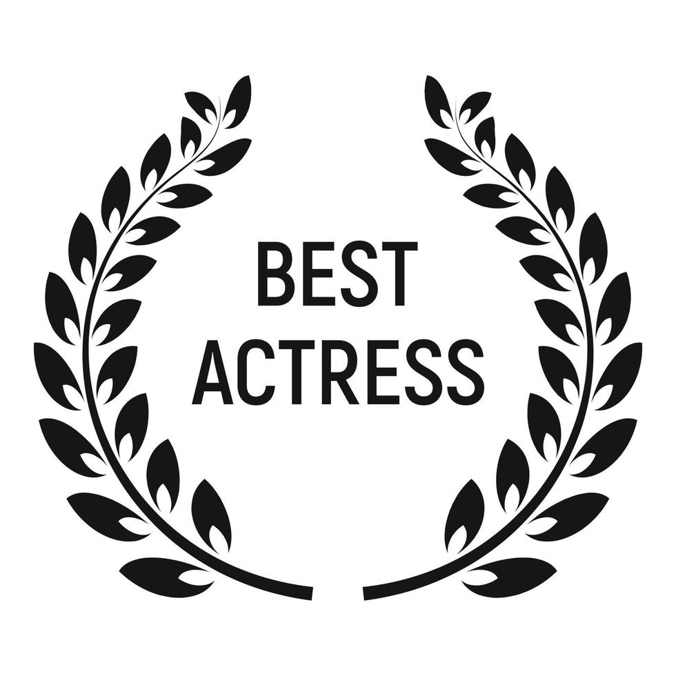 Best actress award icon, simple style vector