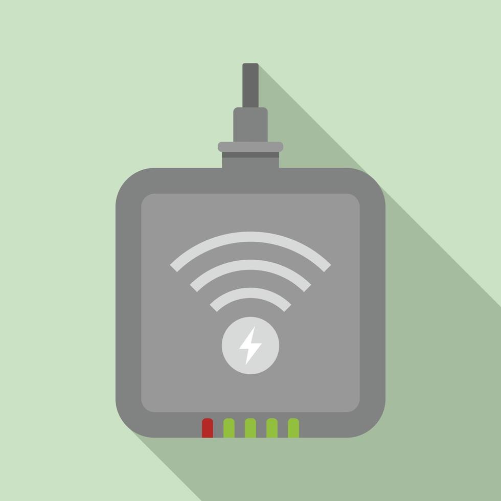 Wireless charger icon, flat style vector