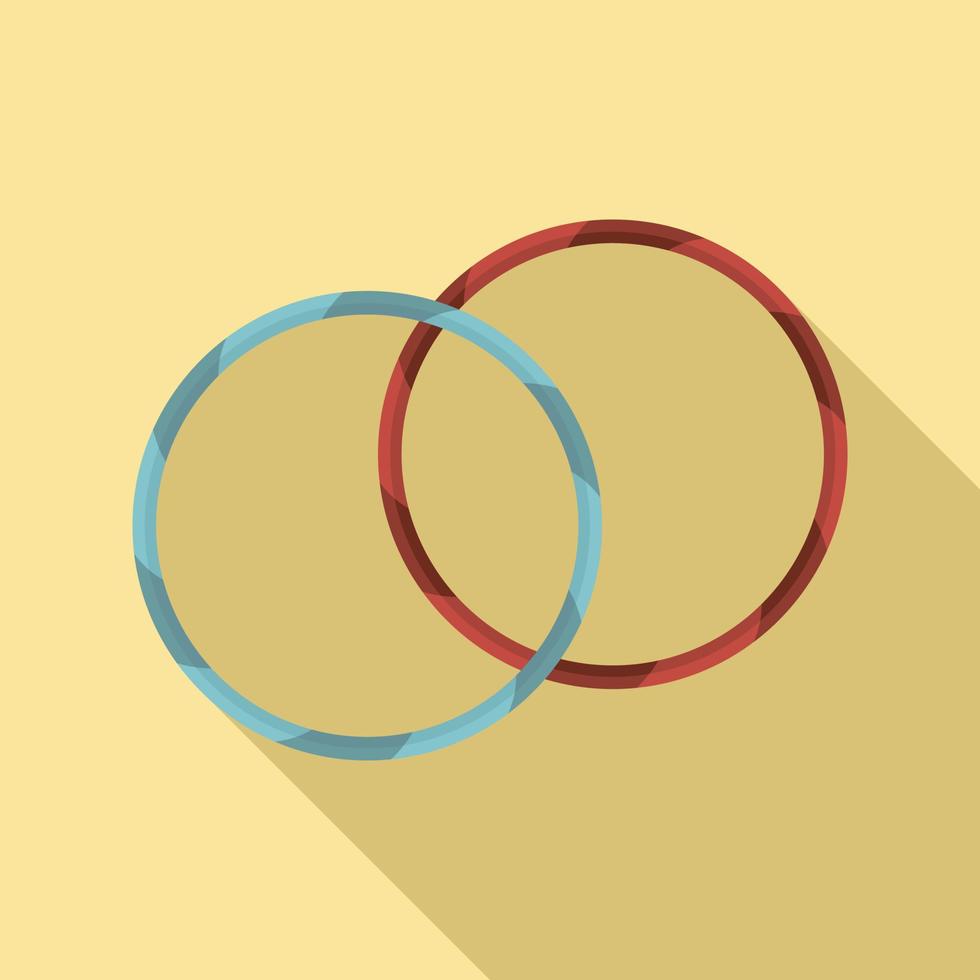 Rhythmic gymnastics hoop icon, flat style vector