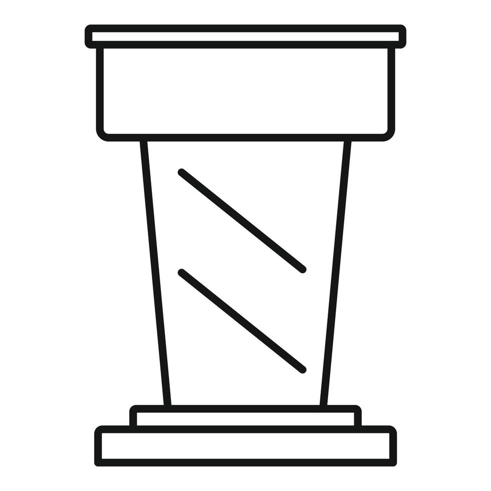 Lawyer tribune icon, outline style vector