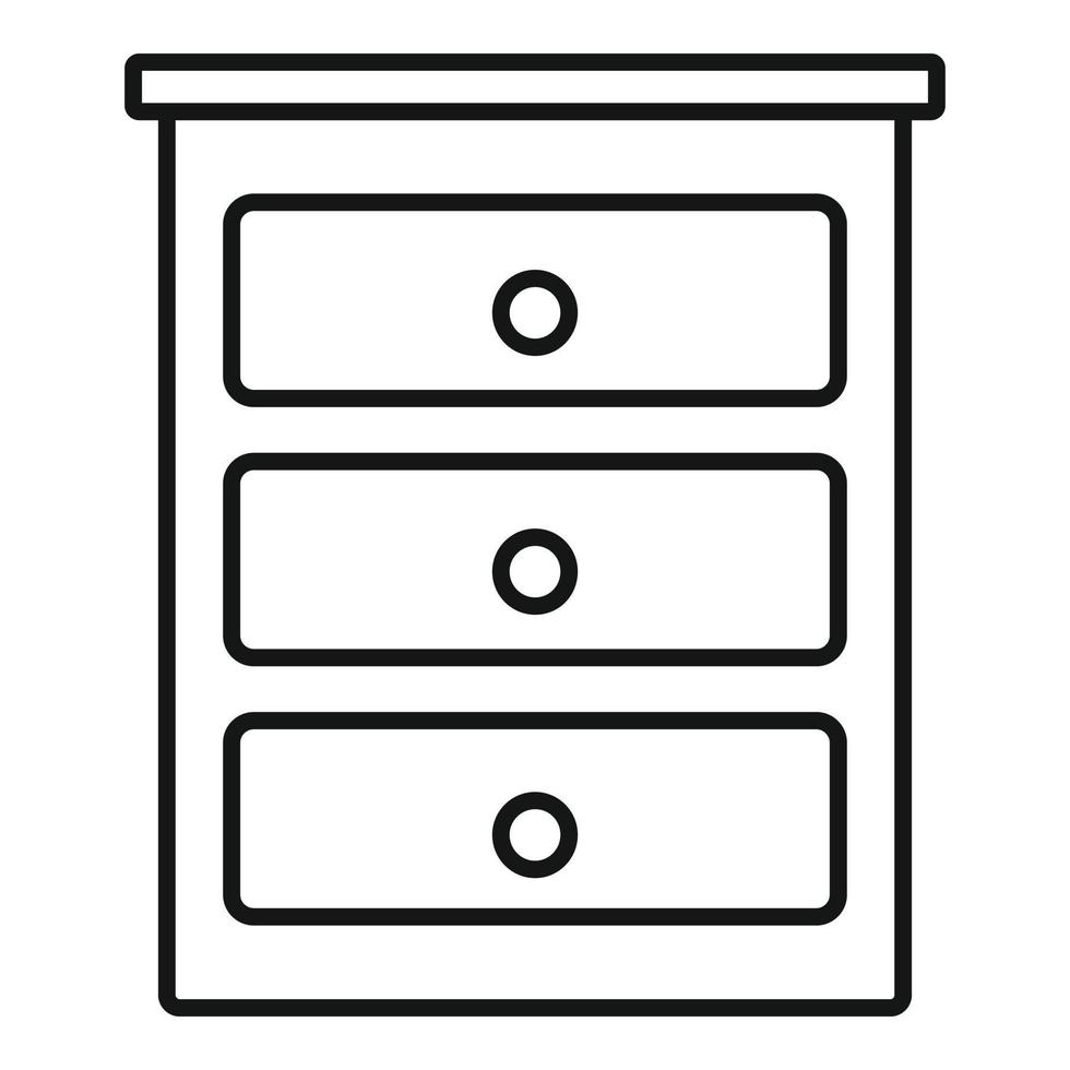 Archive furniture icon, outline style vector
