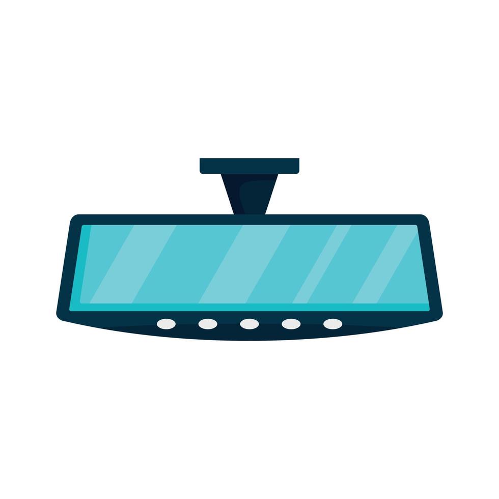 Car back mirror icon, flat style vector