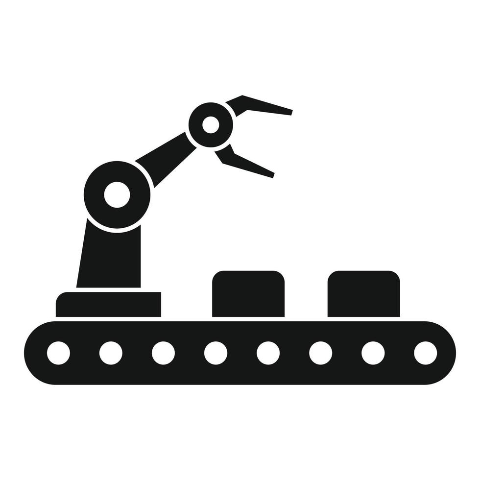 icono de línea de mano de robot, estilo simple vector