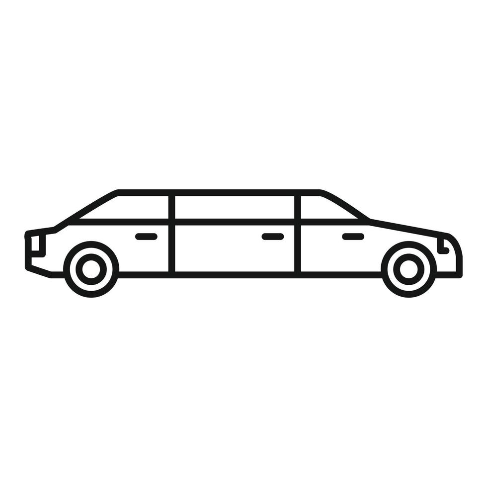 icono de limusina presidente, estilo de esquema vector