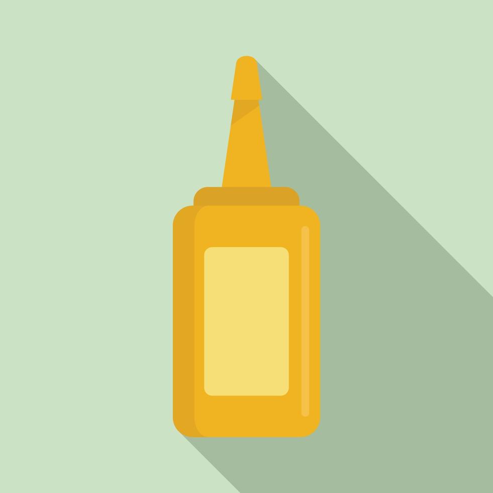 icono de botella de mostaza, estilo plano vector