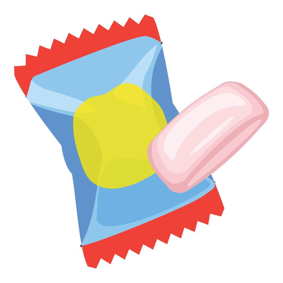 Gum pack icon, cartoon style vector