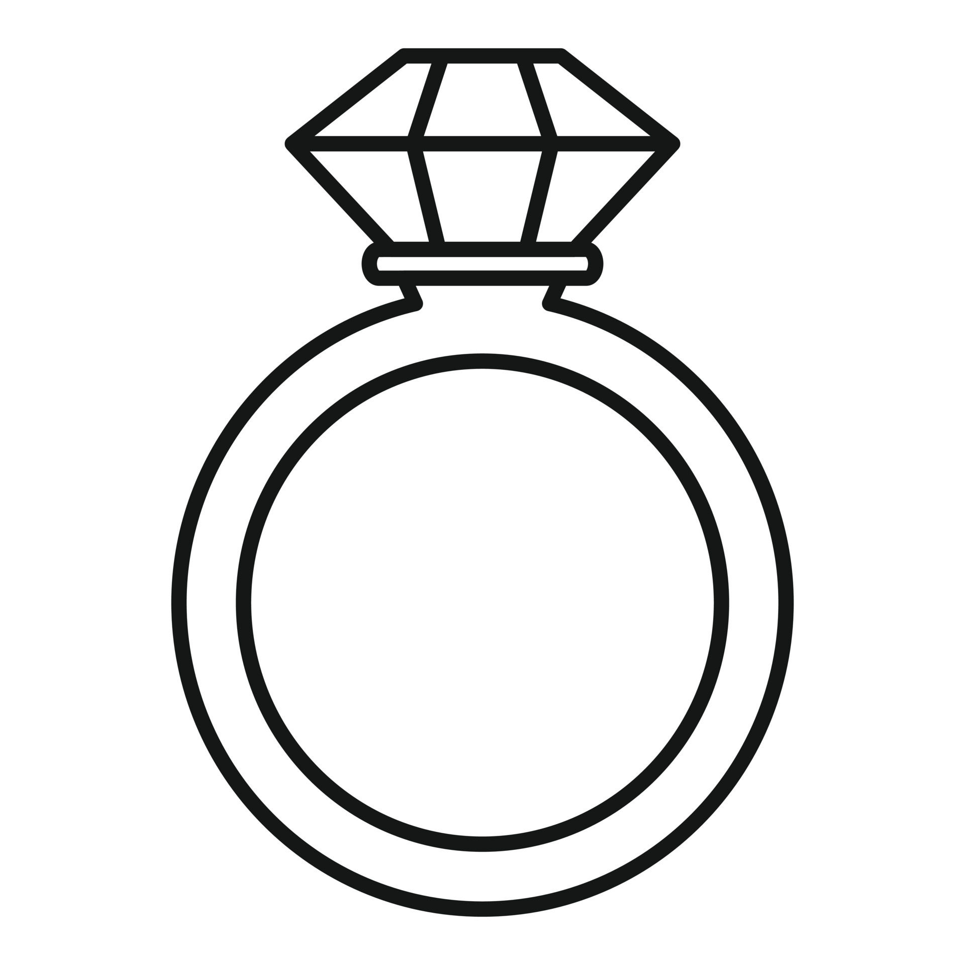 Ceremonial diamond ring icon, outline style 14472168 Vector Art at Vecteezy