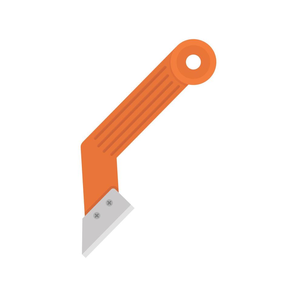icono de cuchillo de construcción, estilo plano vector