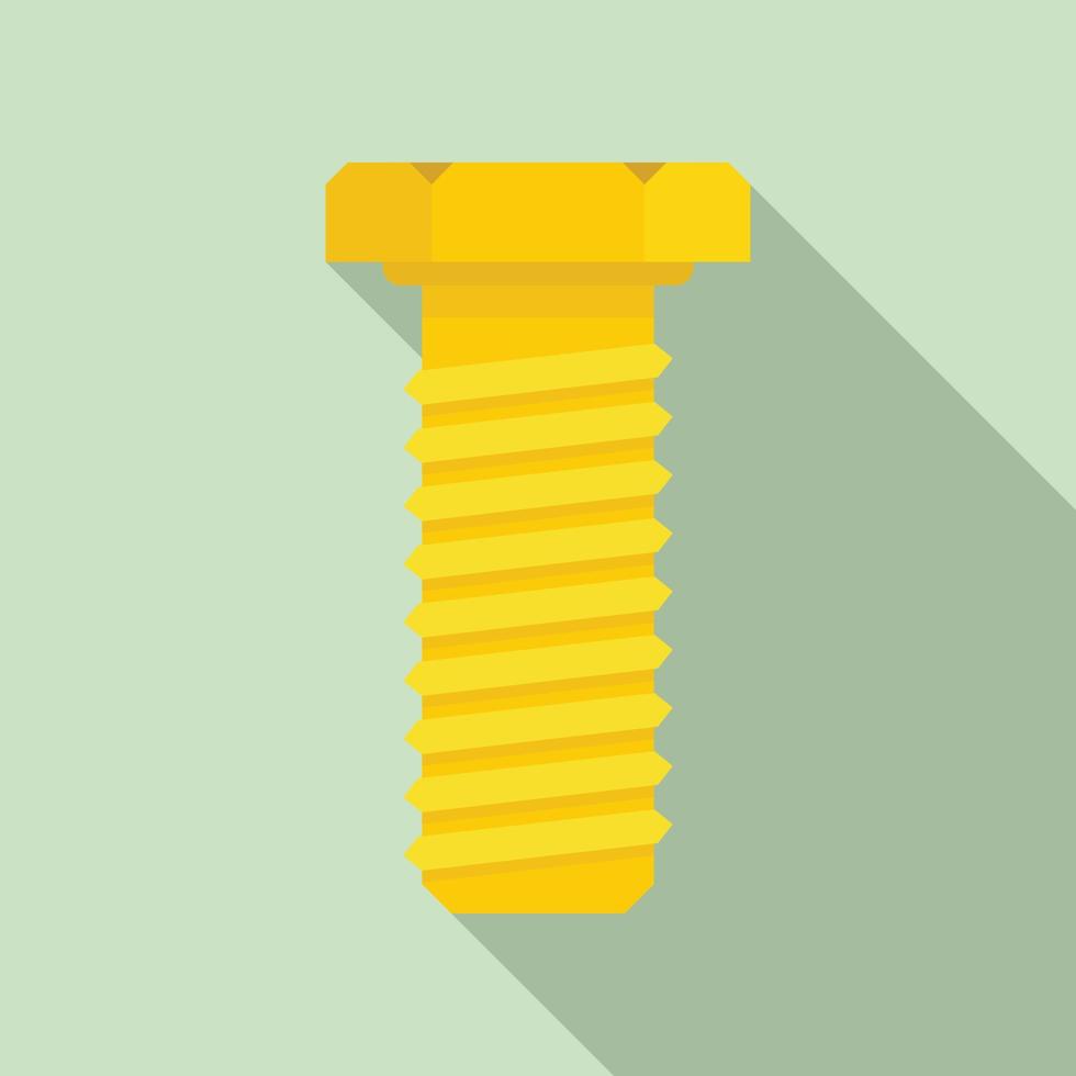 Builder screw icon, flat style vector