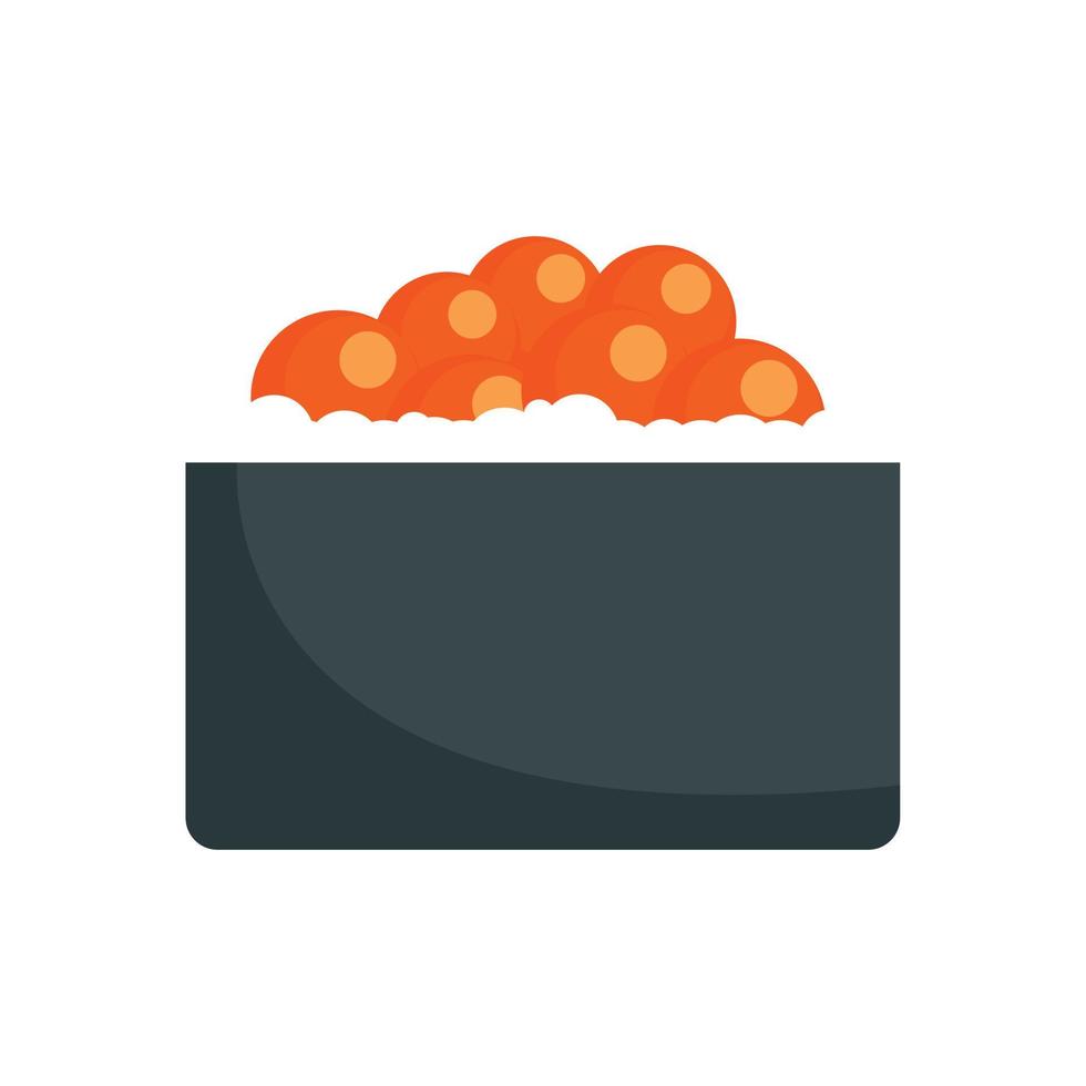 Hotate tai sushi icon, flat style vector