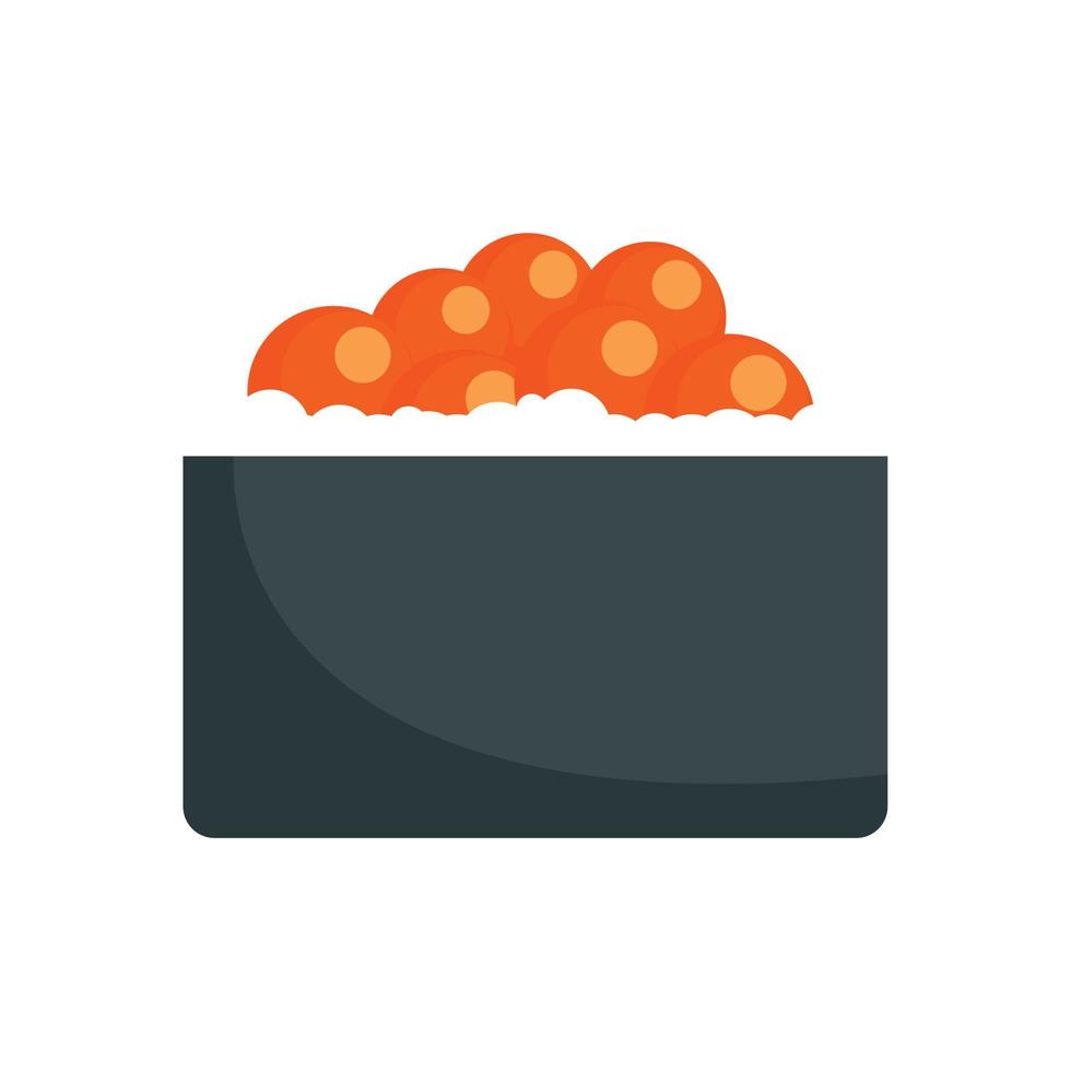 icono de sushi hotate tai, estilo plano vector