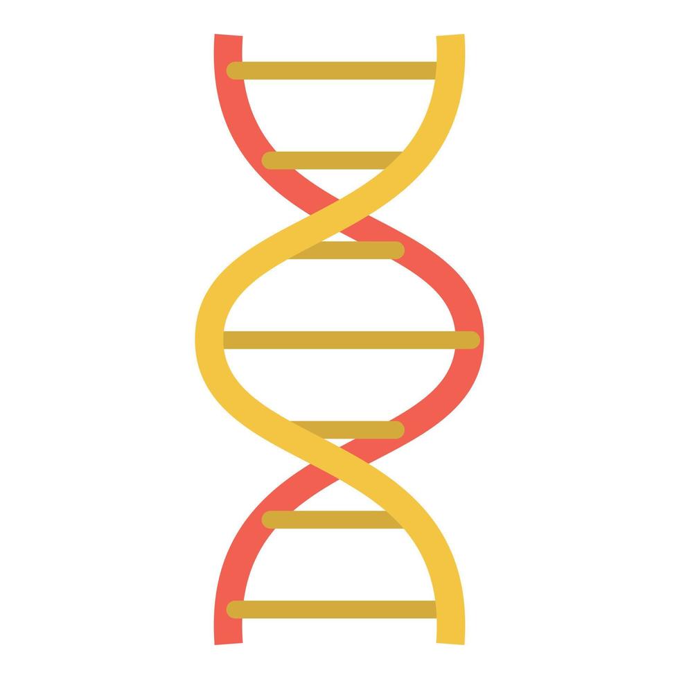 Lab dna structure icon, flat style vector