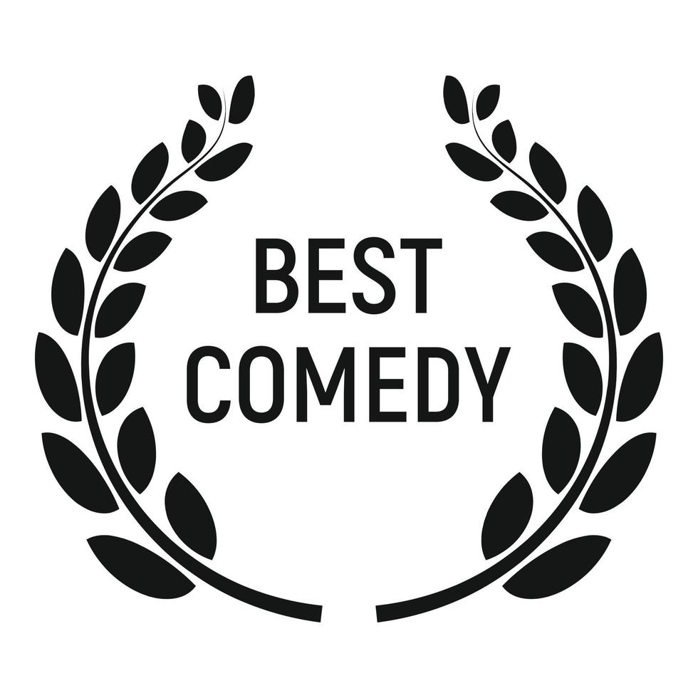 Best comedy award icon, simple style vector