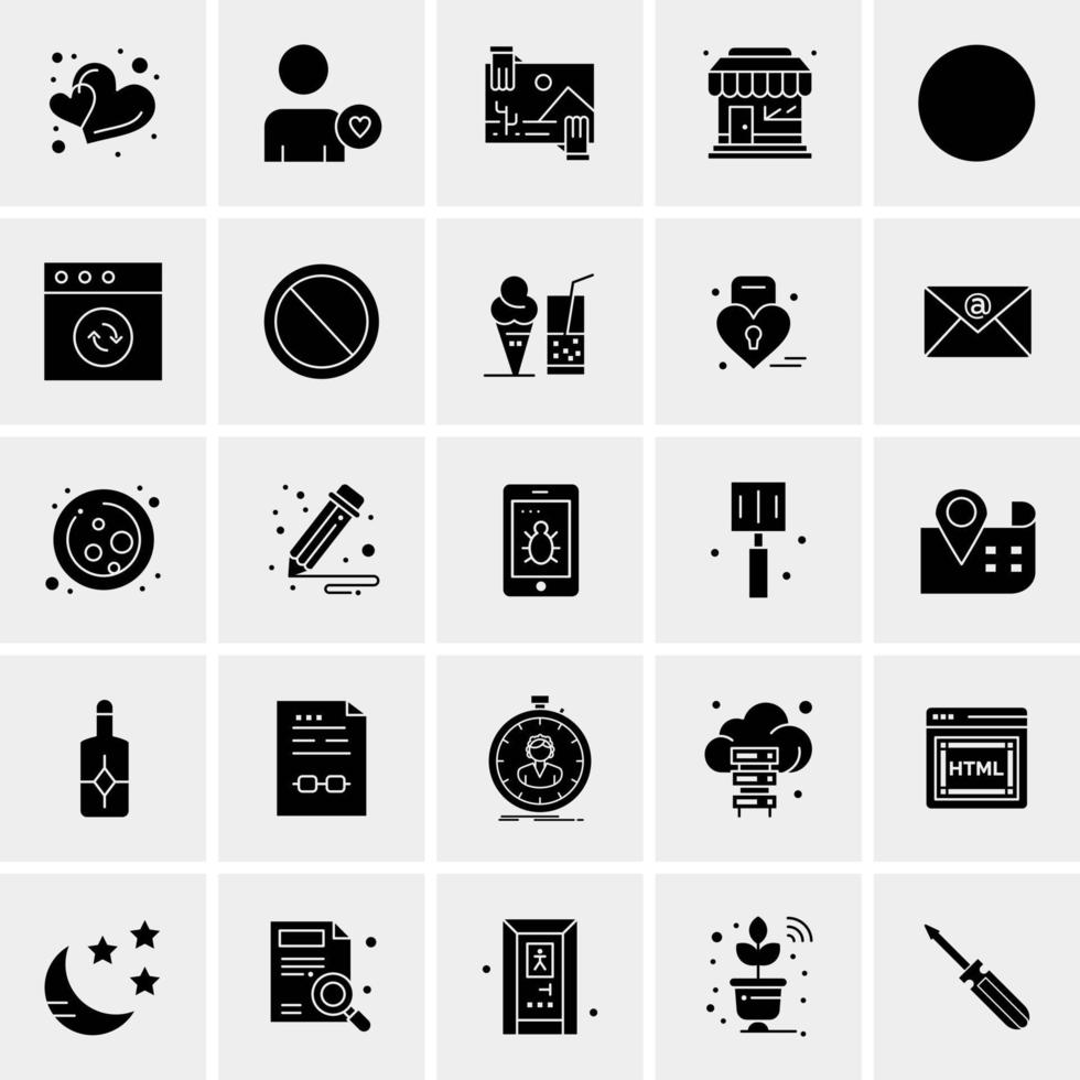 25 Universal Business Icons Vector Creative Icon Illustration to use in web and Mobile Related project