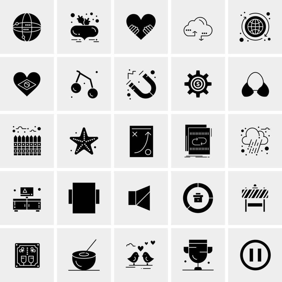 25 iconos de negocios universales vector ilustración de icono creativo para usar en proyectos relacionados con la web y dispositivos móviles