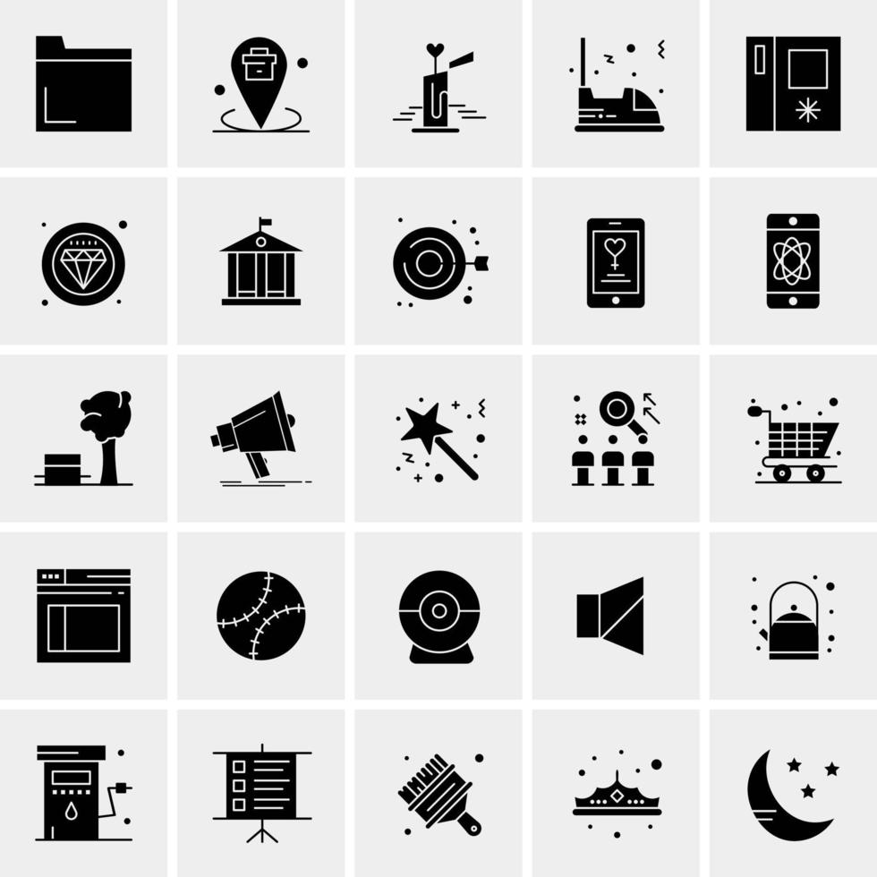 25 iconos de negocios universales vector ilustración de icono creativo para usar en proyectos relacionados con la web y dispositivos móviles