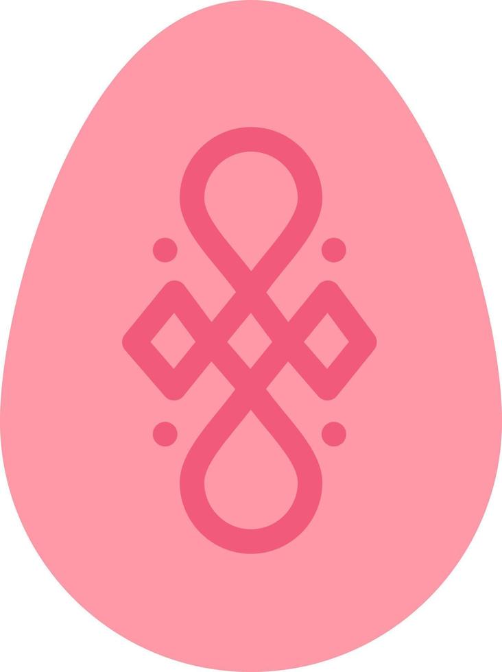 Bird Decoration Easter Egg  Flat Color Icon Vector icon banner Template