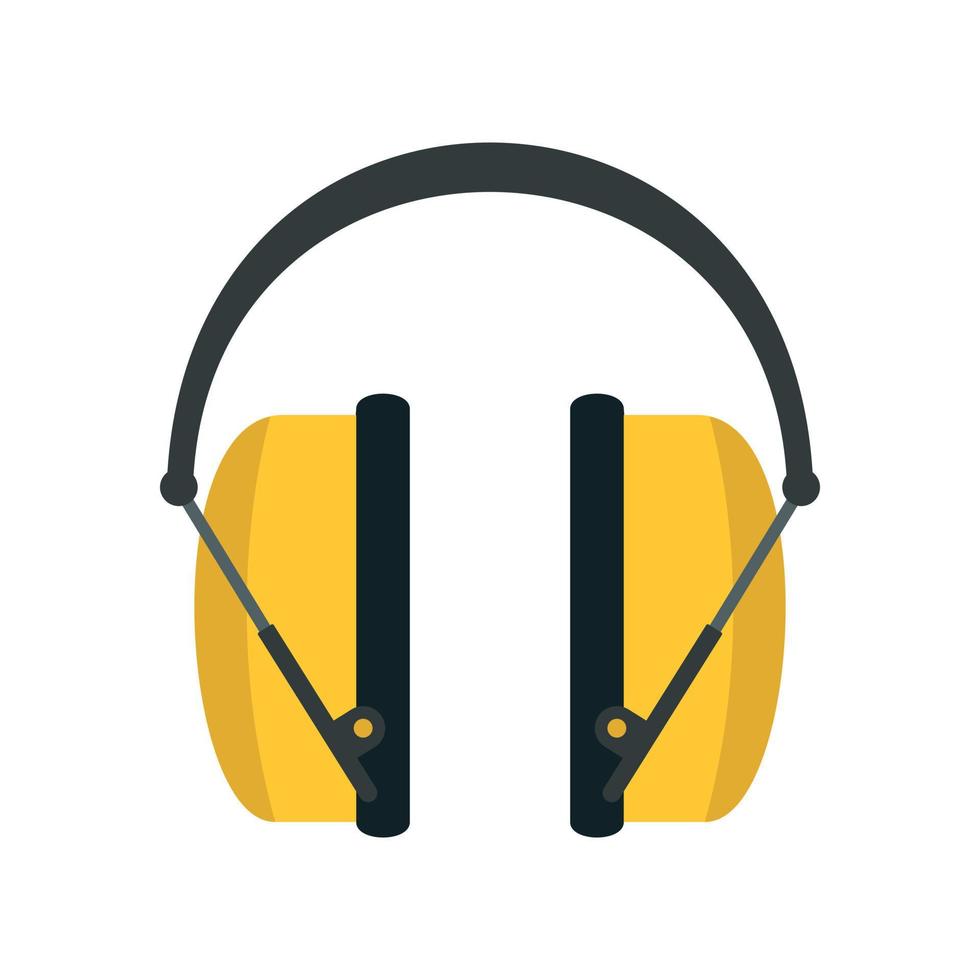 Noise headphones icon, flat style vector