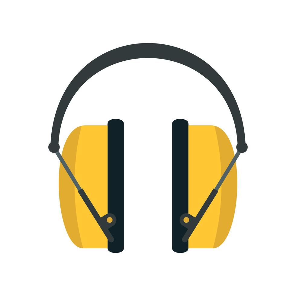 icono de auriculares de ruido, estilo plano vector