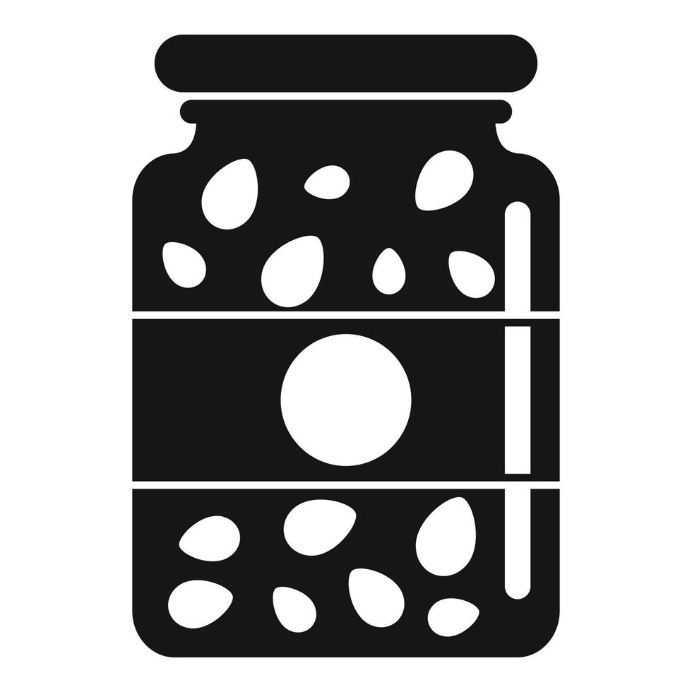 icono de tarro de mermelada, estilo simple vector