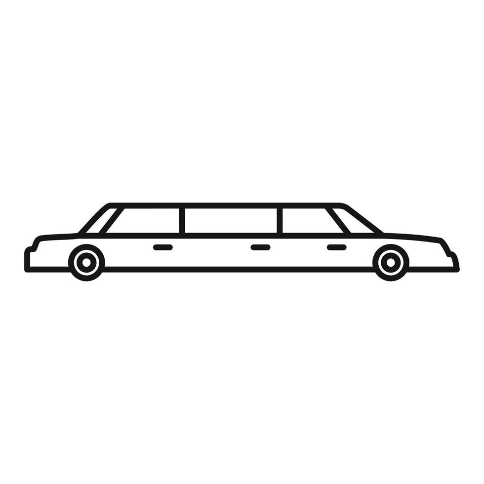 Limousine service icon, outline style vector