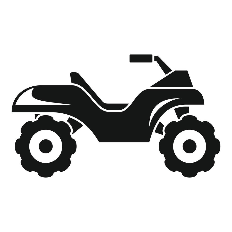 Top quad bike icon, simple style vector