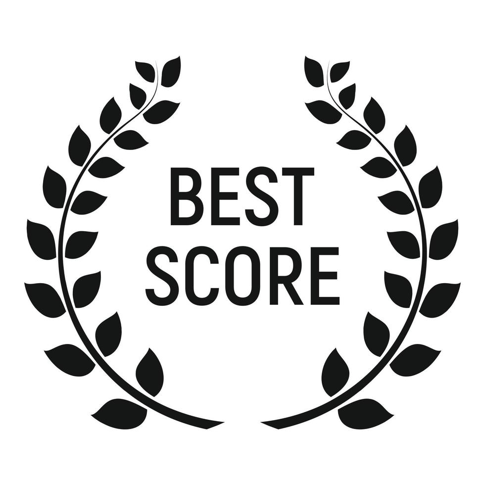 Best score award icon, simple style vector