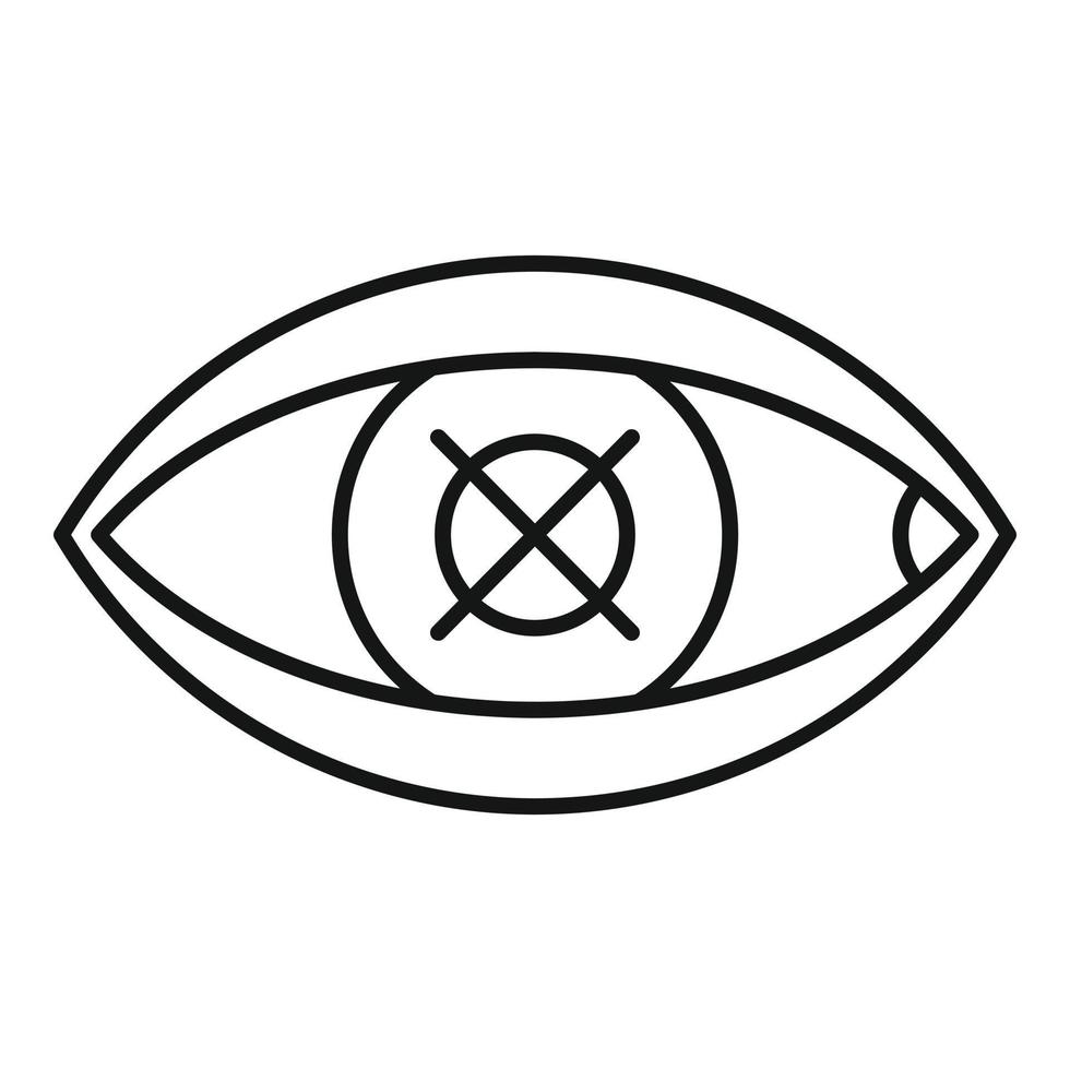 Confuse human eye icon, outline style vector