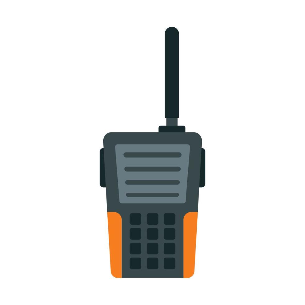 icono de walkie talkie, estilo plano vector