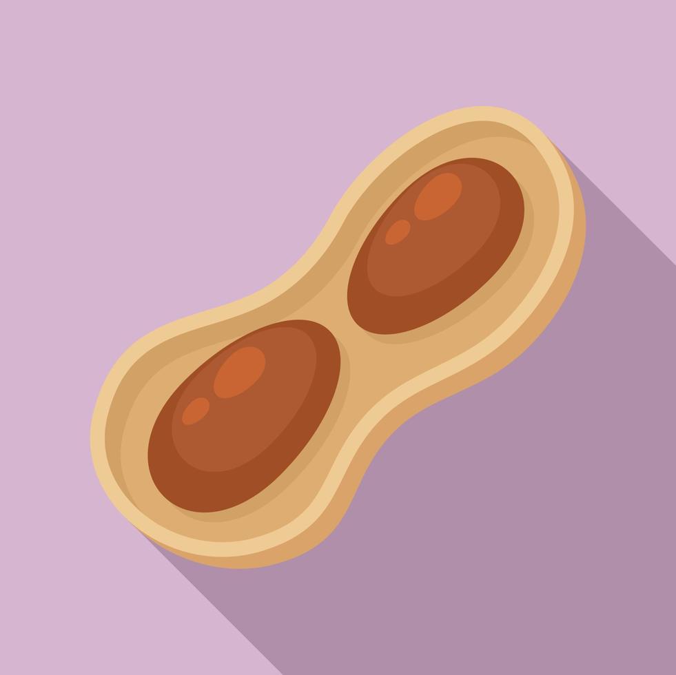 Peanut icon, flat style vector