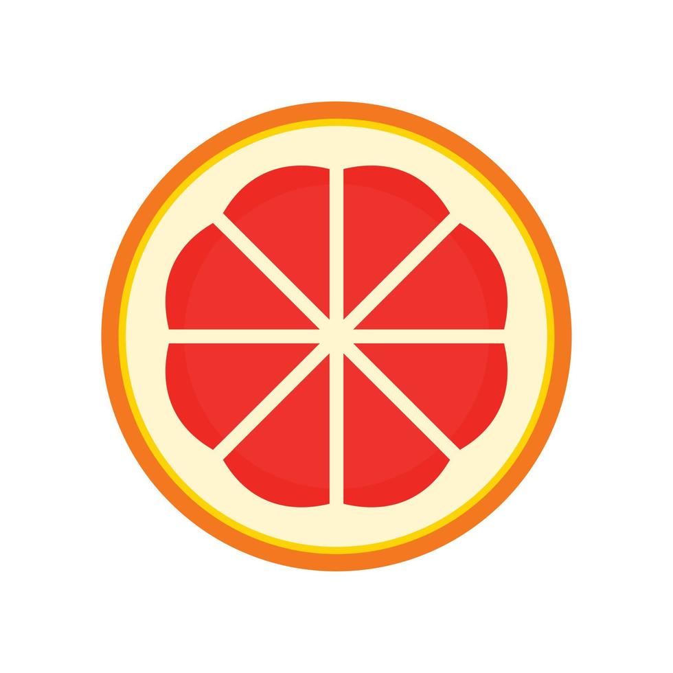Cutted grapefruit icon, flat style vector