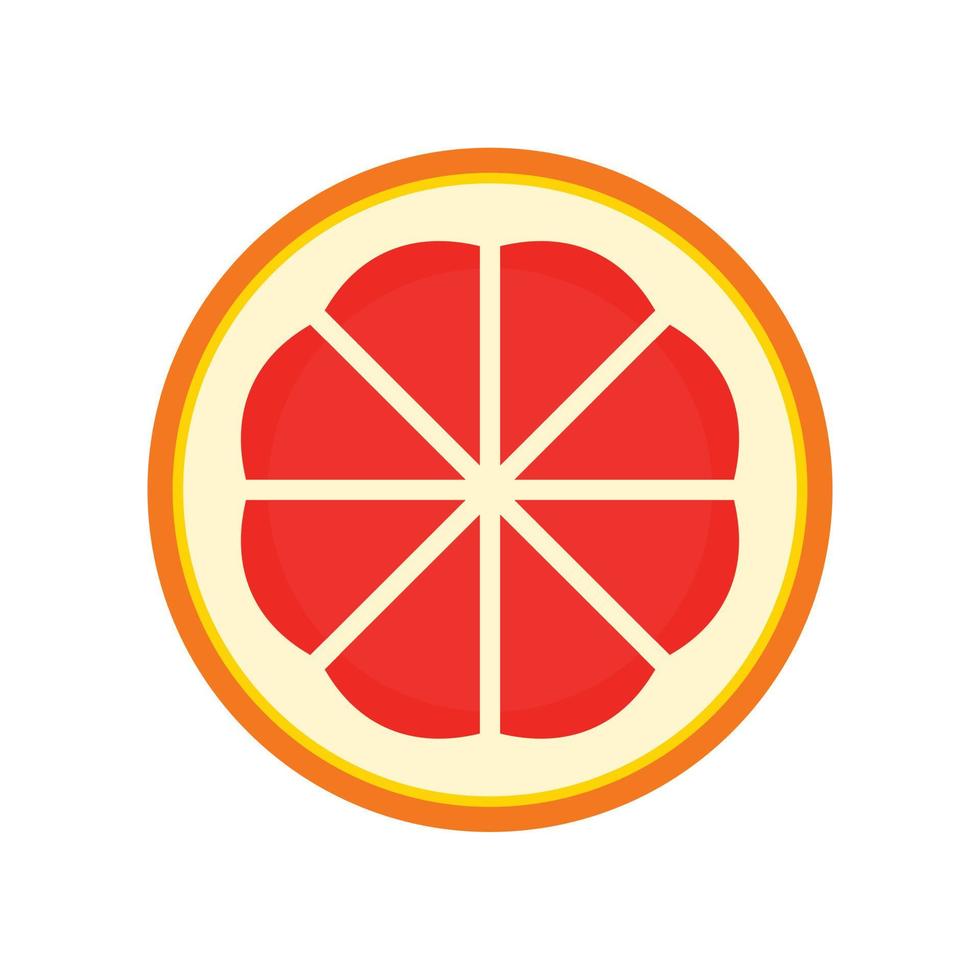 Cutted grapefruit icon, flat style vector