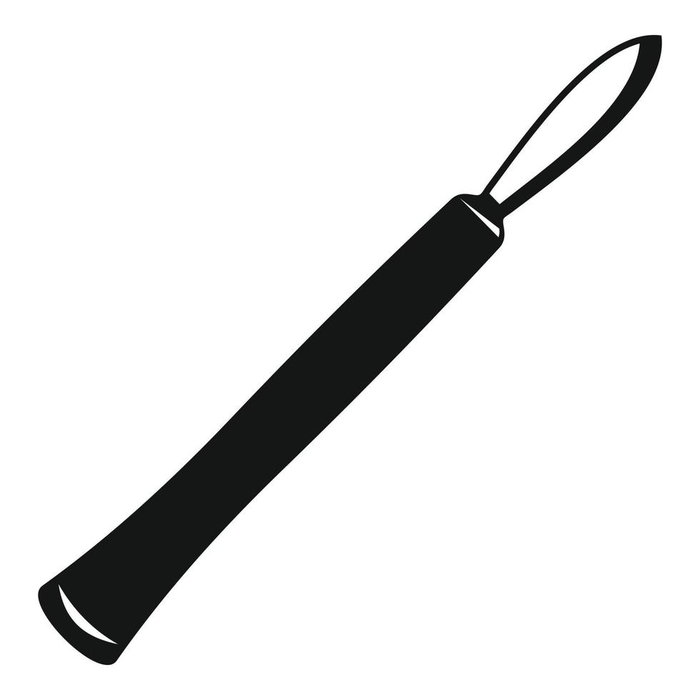 Surgery scalpel icon, simple style vector