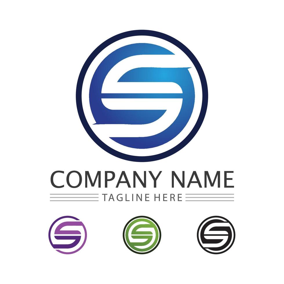 Business corporate letter S logo design vector. vector