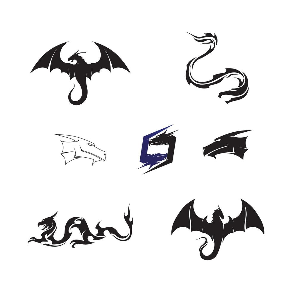Dragon vector icon illustration
