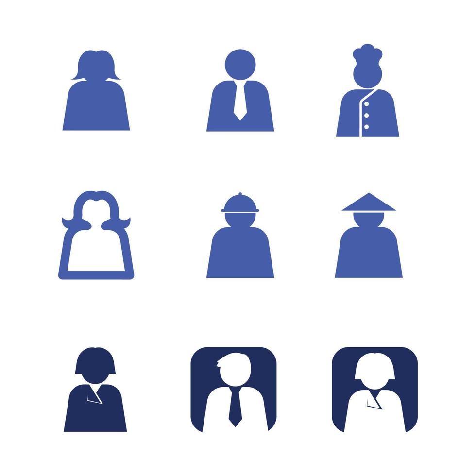 People Icon work group Vector  logo illustration design
