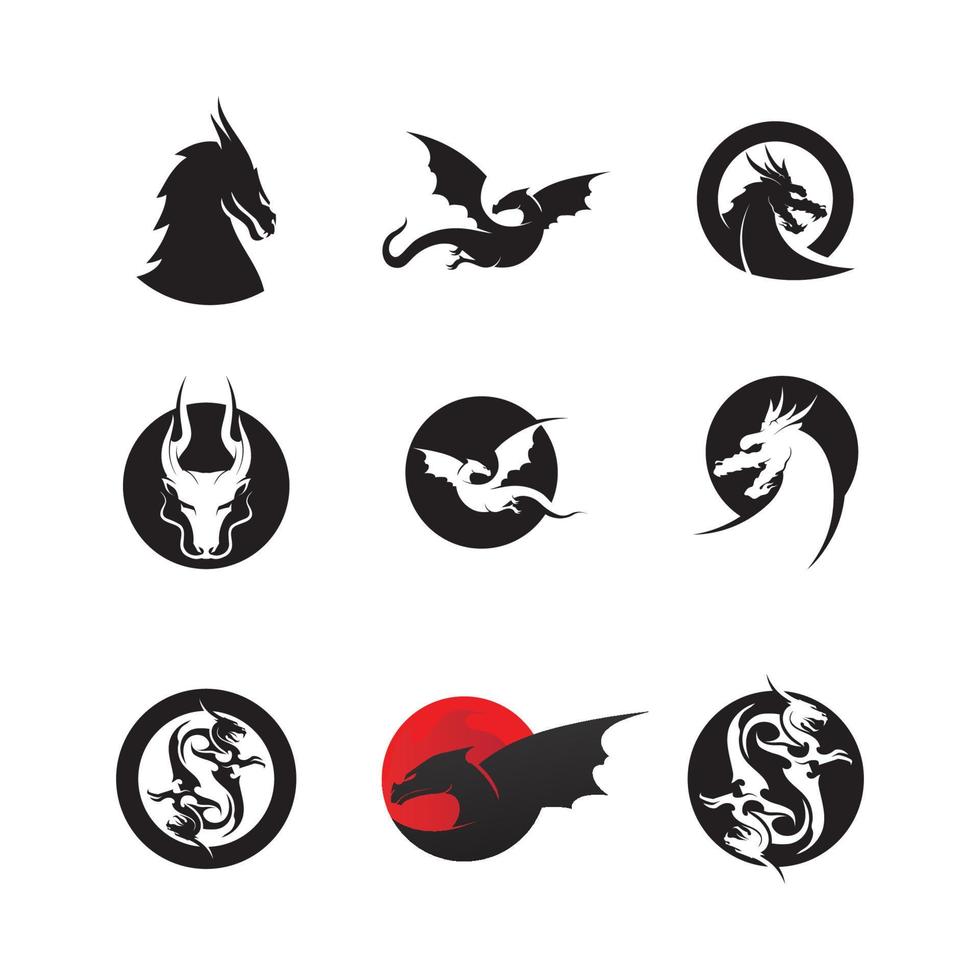 Dragon vector icon illustration