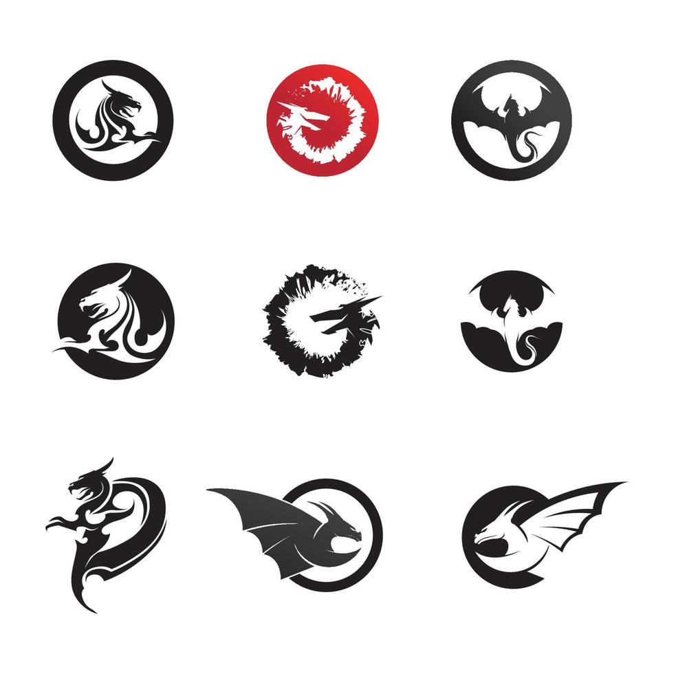 Dragon vector icon illustration