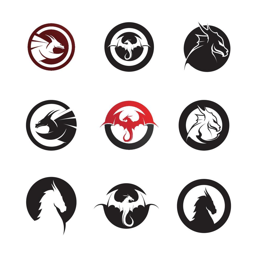 Dragon vector icon illustration