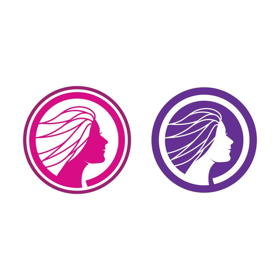 Beauty salon logo vector icon design template-vector